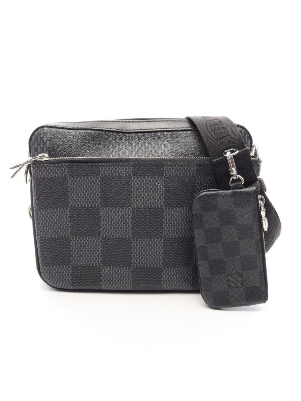 Louis Vuitton Shoulder Bag Trio Messenger Damier Graphite Leather